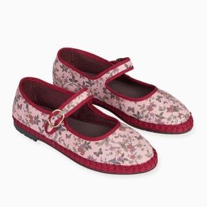 Flabelus x La Coqueta Woman Pink Floral Mary Jane Shoes